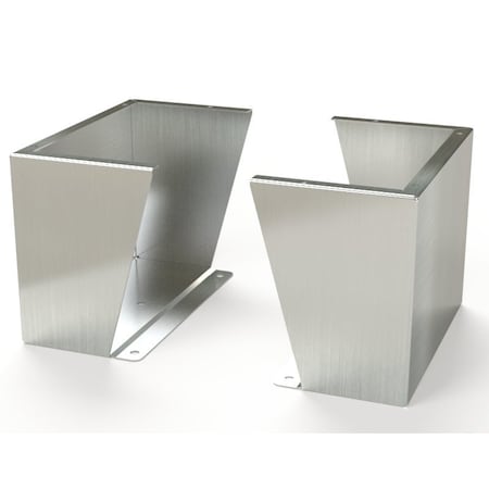 Saginaw Control & Engineering Floor Stand Kit, 12 in. H x 16 in. W x 9.12 in. L, 304 Stainless Steel, 1 PR SCE-FK1216SS